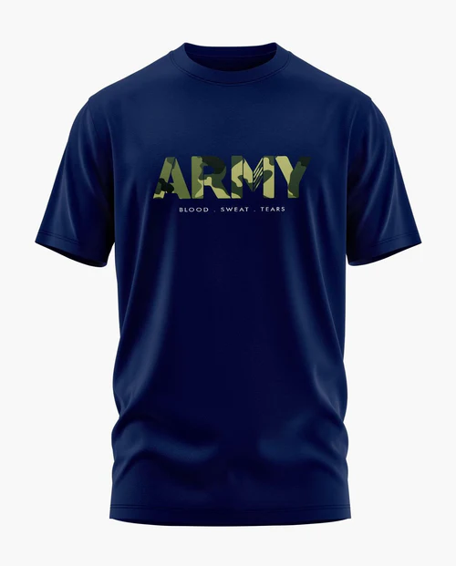 Indian Army T-Shirt – Blood, Sweat & Tears Edition | Camouflage Military Tee