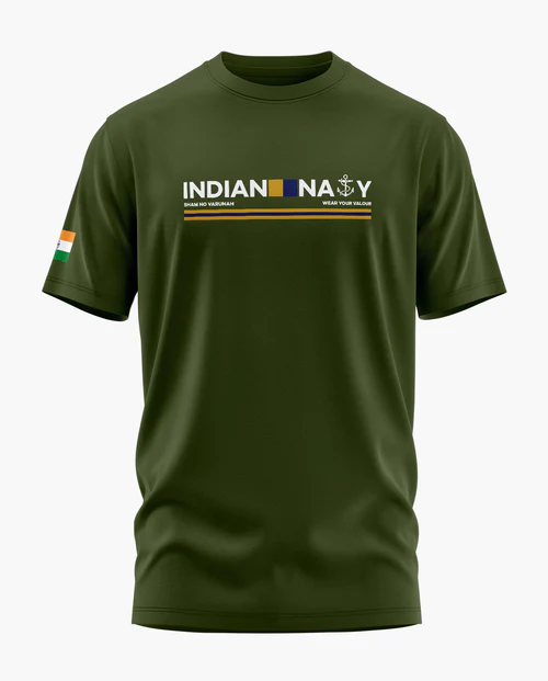 Indian Navy T-Shirt | "Sham No Varunah" | Wear Your Valour