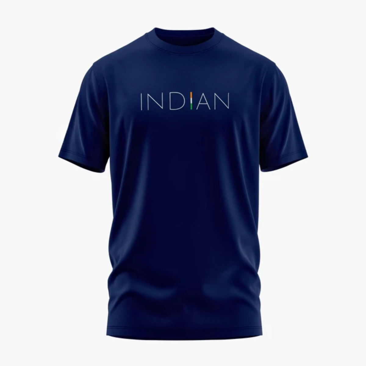 INDIAN T-Shirt – Minimal Tricolor Edition | Patriotic Classic Tee