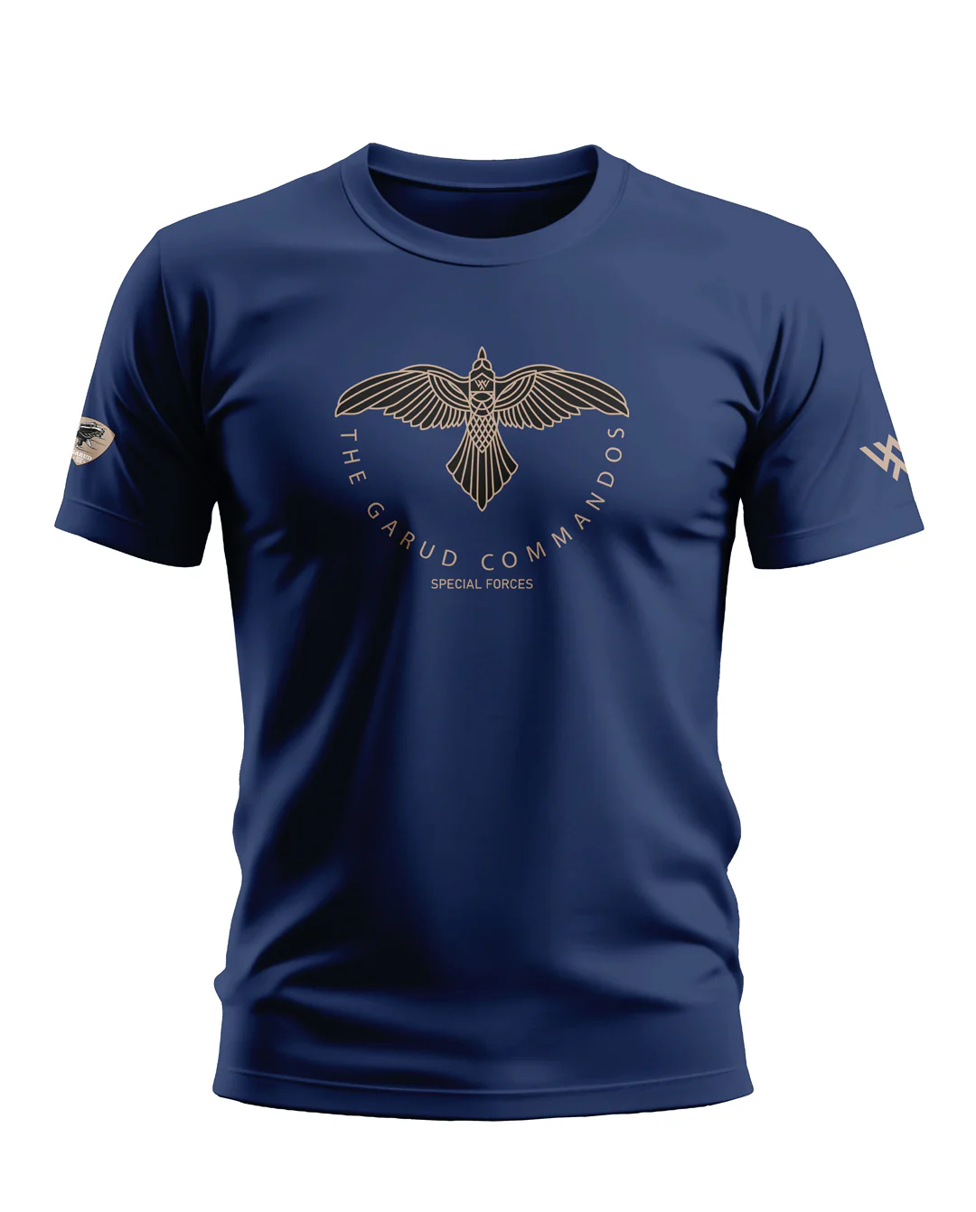 Premium Biowashed Cotton T-Shirt - Garud Commandos Special Forces Design
