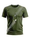 Premium Biowashed Cotton T-Shirt - Fighter Jet Formation Design