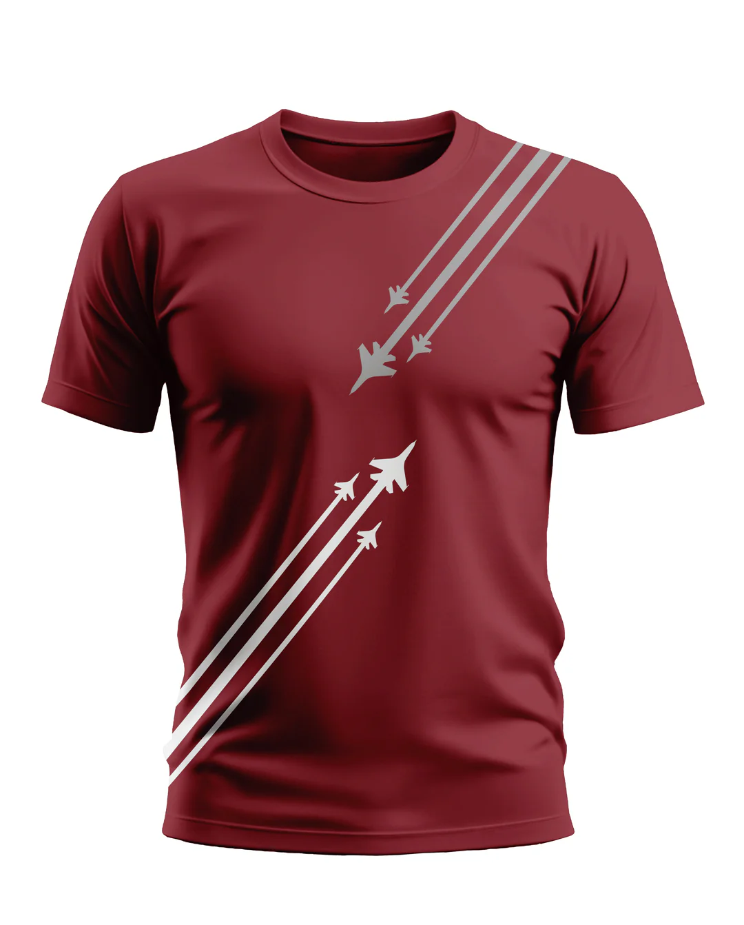 Premium Biowashed Cotton T-Shirt - Fighter Jet Formation Design