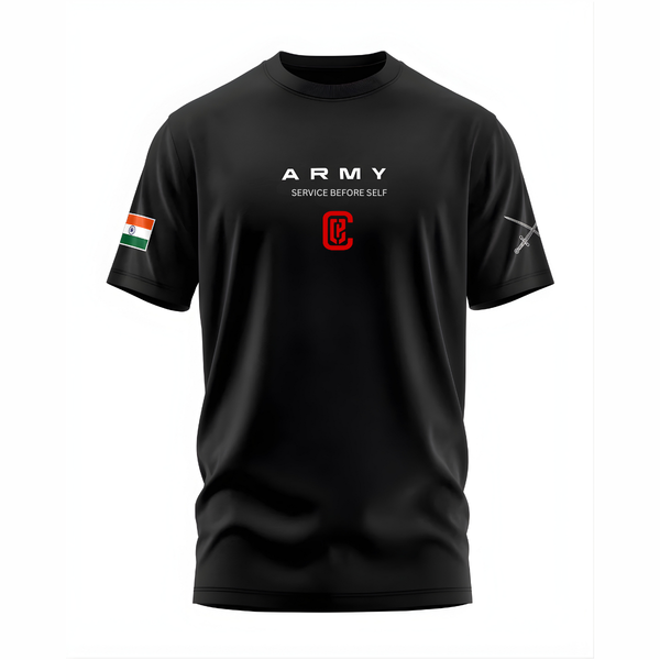 Indian Army T-Shirt – Service Before Self Edition | Military Pride Tee