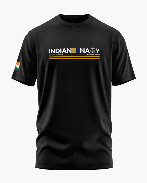 Indian Navy T-Shirt | "Sham No Varunah" | Wear Your Valour