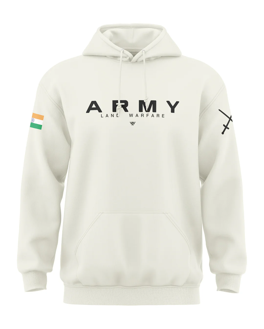 Premium Biowashed Cotton Hoodie - Army Land Warfare Design