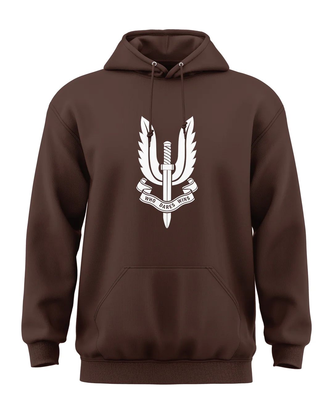 Premium Biowashed Cotton Hoodie - SAS Who Dares Wins Design