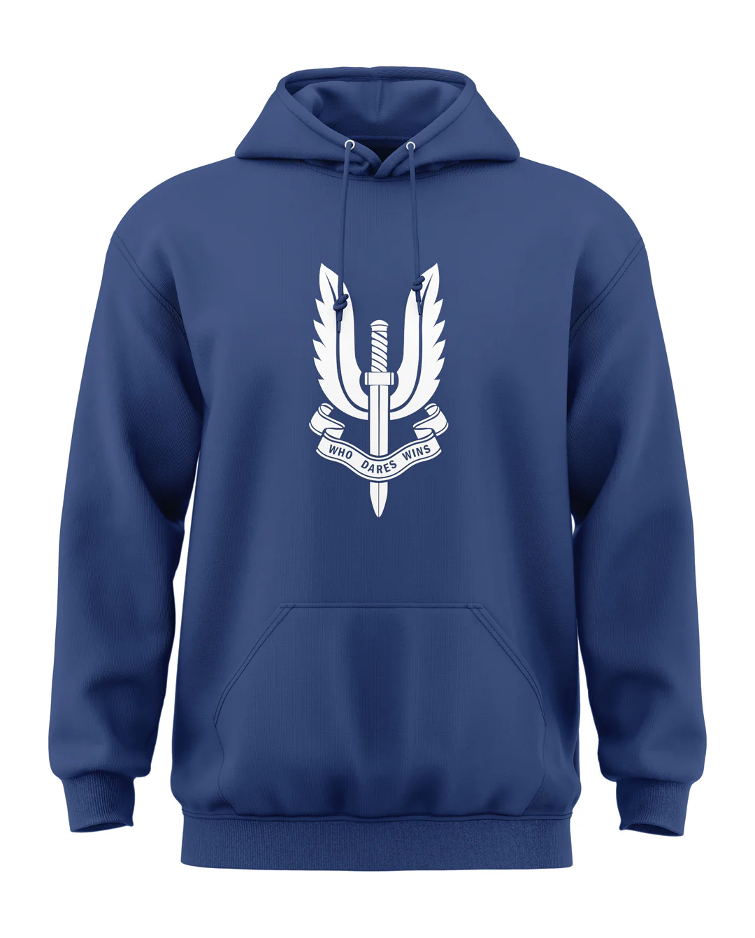 Premium Biowashed Cotton Hoodie - SAS Who Dares Wins Design