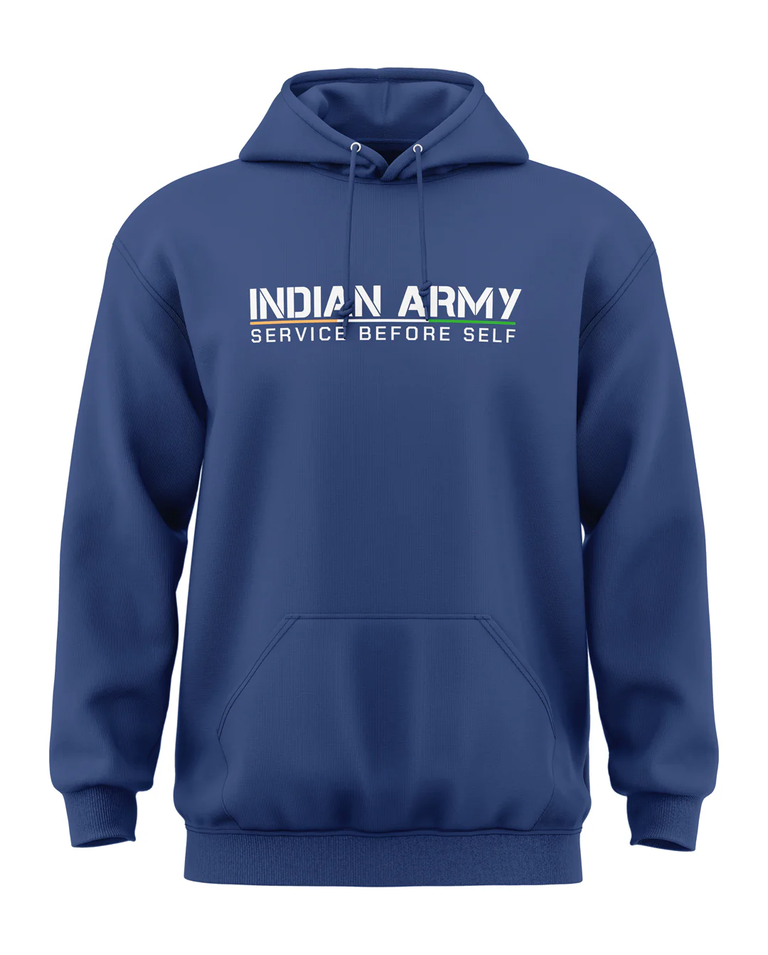 Premium Biowashed Cotton Hoodie - Indian Army Service Before Self Design