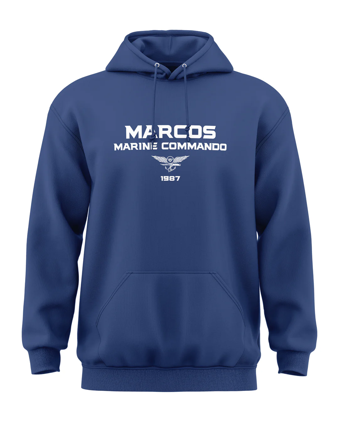 Premium Biowashed Cotton Hoodie - MARCOS Marine Commando 1987 Design