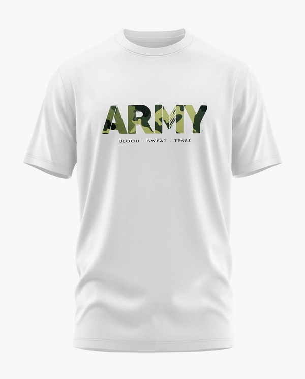 Indian Army T-Shirt – Blood, Sweat & Tears Edition | Camouflage Military Tee
