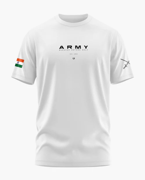 Indian Army T-Shirt – Service Before Self Edition | Military Pride Tee