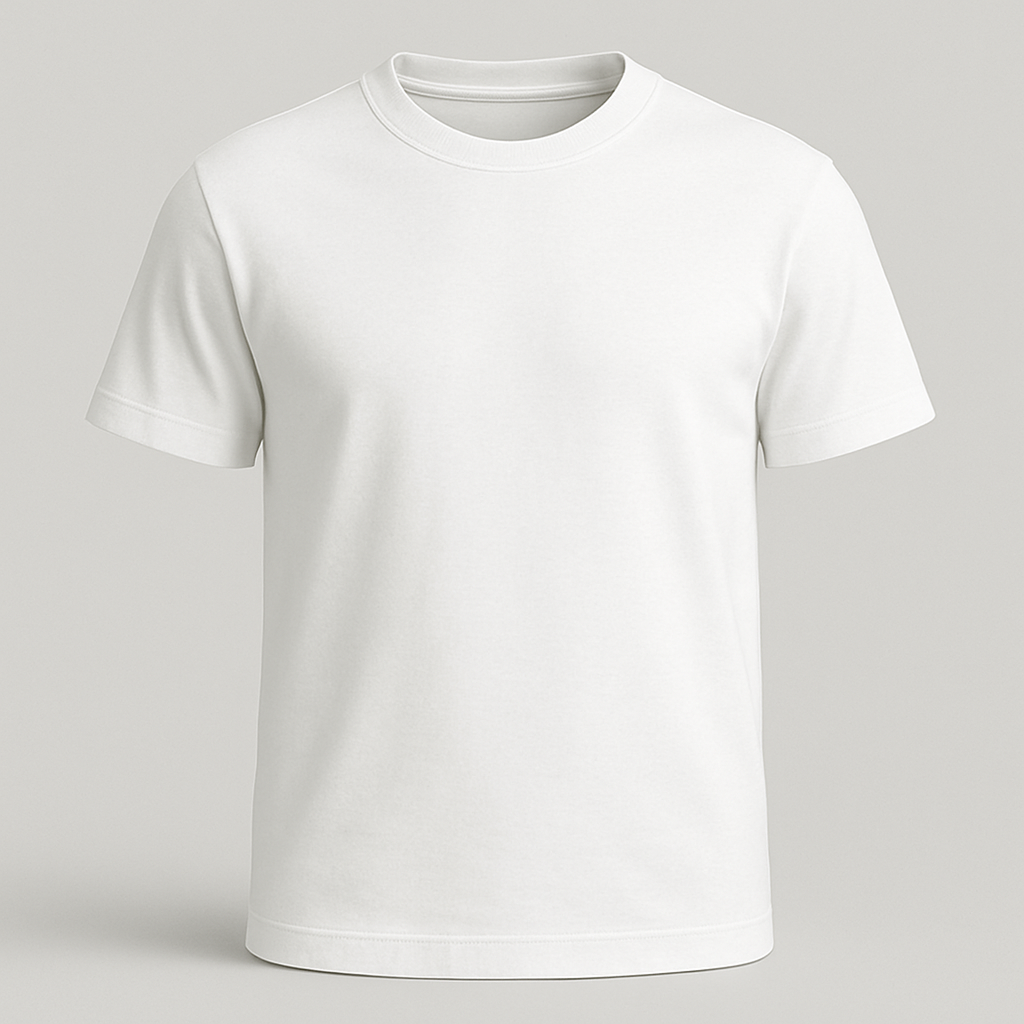 Premium Biowashed Cotton T-Shirt - Classic Comfort Essentials White