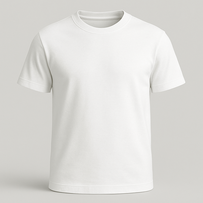 Premium Biowashed Cotton T-Shirt - Classic Comfort Essentials White