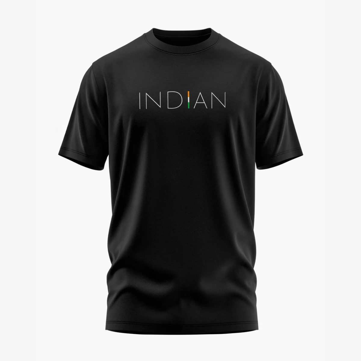 INDIAN T-Shirt – Minimal Tricolor Edition | Patriotic Classic Tee
