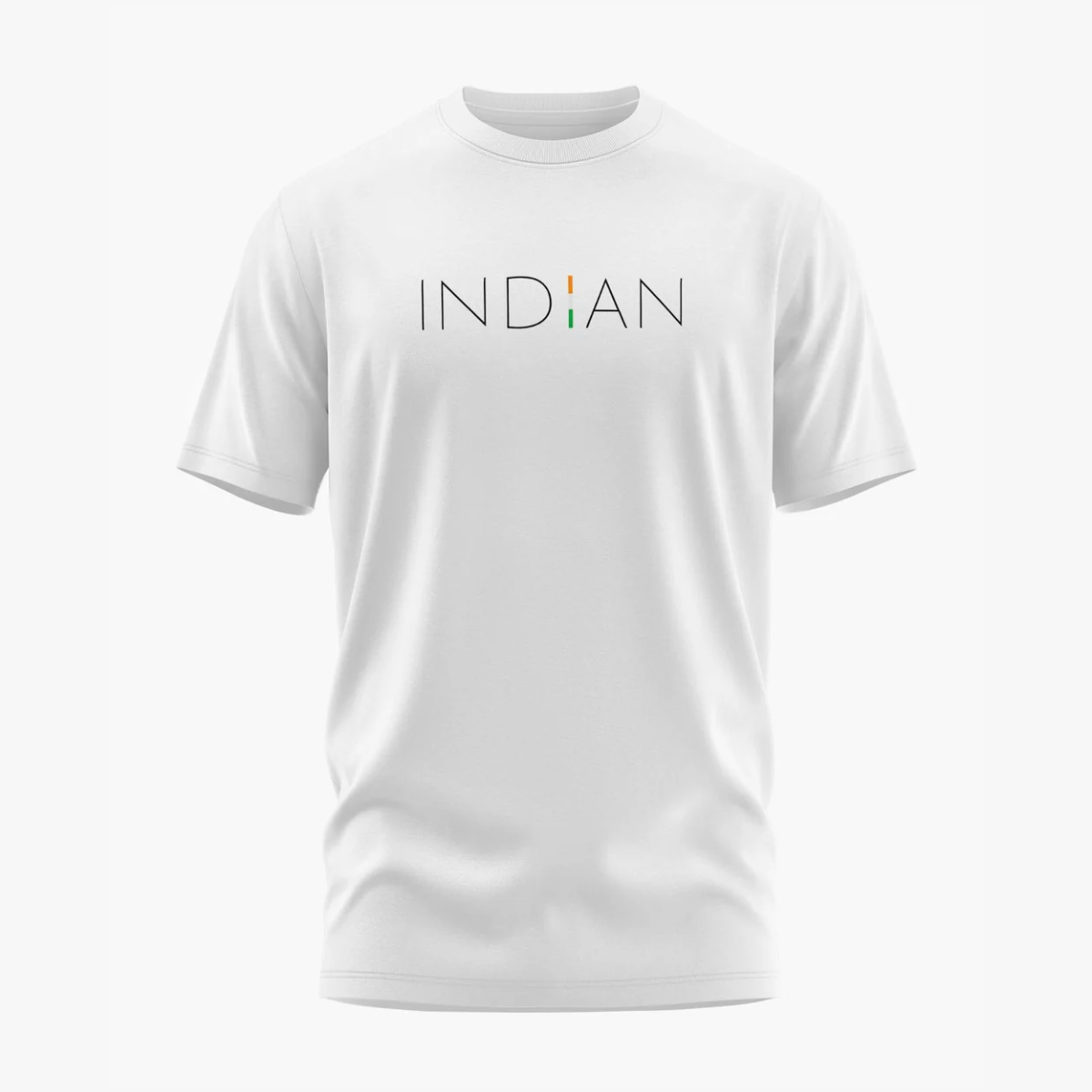 INDIAN T-Shirt – Minimal Tricolor Edition | Patriotic Classic Tee